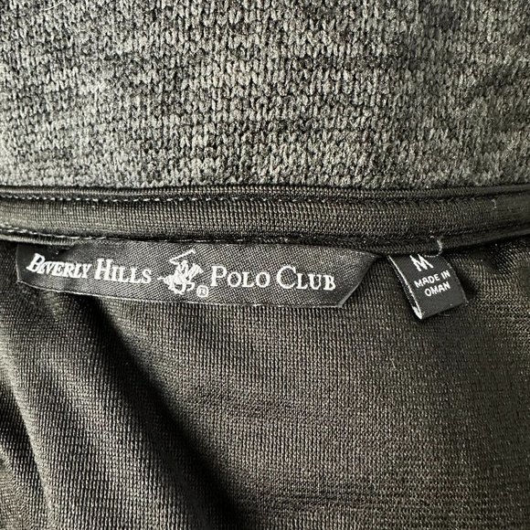 Beverly Hills Polo Club Full Zip‎ Sweater Jacket, Size Medium, Dark Gray - Picture 7 of 7